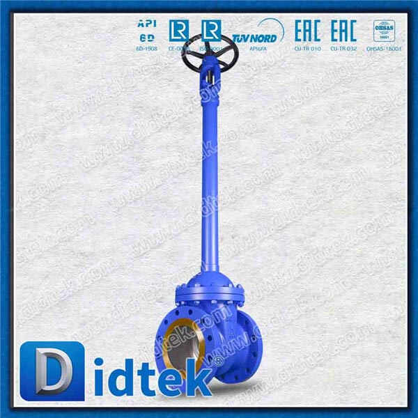 Didtek Low Escape Extension Bonnet Bellow Sealed Gate Valve