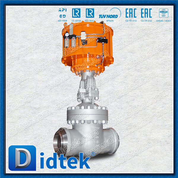 Didtek Industrial Pneumatic Double Acting BW 10" 900LB Gate Valve