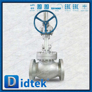 Didtek Cast Steel A216 WCB Gear OP Balanced Disc Globe Valve