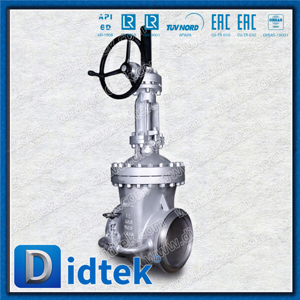 Didtek Cast Steel A216 WCB Bolt Bonnet Gate Valve With A105N Bypass