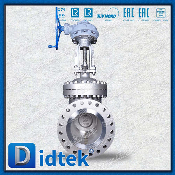 Didtek Stainless Steel CF8C 12" 600LB Bevel Gear RF Gate Valve