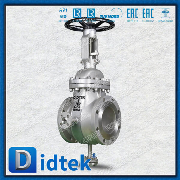Didtek 6'' CF8 Heat Jacket Gate Valve With Blow Down And Drain