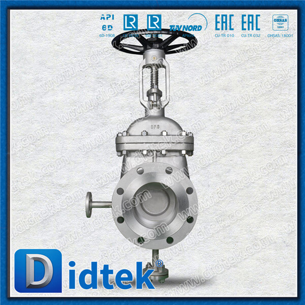 Didtek 6'' CF8 Heat Jacket Gate Valve With Blow Down And Drain