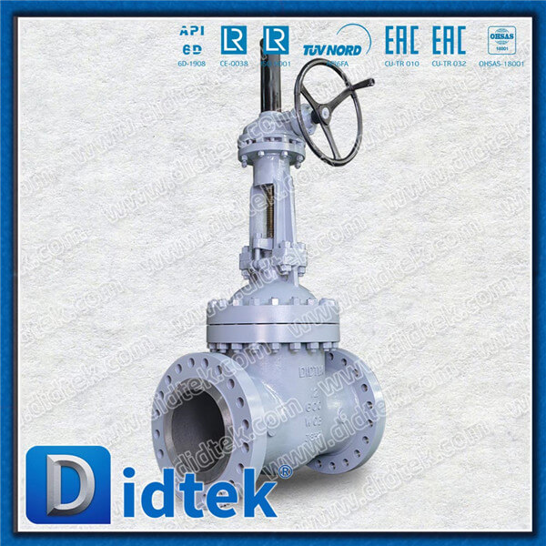 Didtek 12'' 600LB Gate Valve WCB Trim#1 Flange RF With Bevel Gear